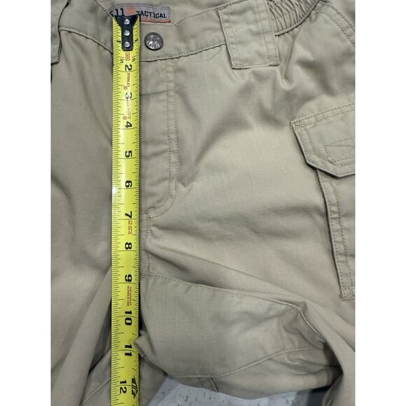 5.11 Tactical Women’s Sz 12 Khaki Defender Cargo Cropped Pants Utility Outdoors - Picture 4 of 13